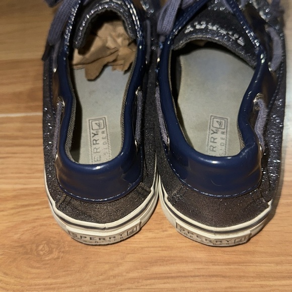 Blue Sparkly Sperry Top Sider W 6.5 - Picture 2 of 6